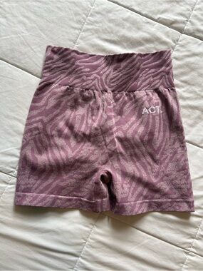 Pink Zebra-Print High-Waist Women’s Shorts